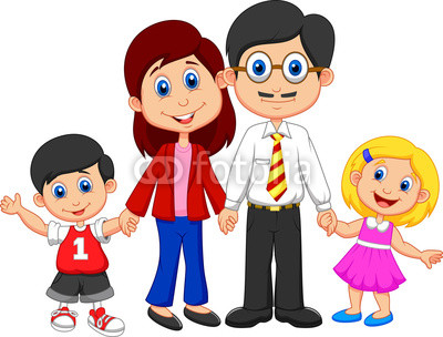 Happy Family Cartoon Stock Image And Royalty Free Vector Files On    