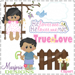 He Loves Me He Loves Me Not One Limited Resellers Clipart