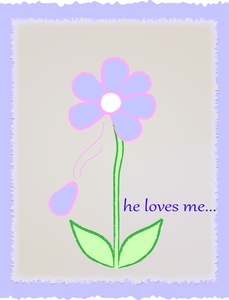 Image   Flower With Petal Pulled Off   He Loves Me He Loves Me Not