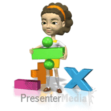 Jenny Holding Math Division Symbol Powerpoint Animation