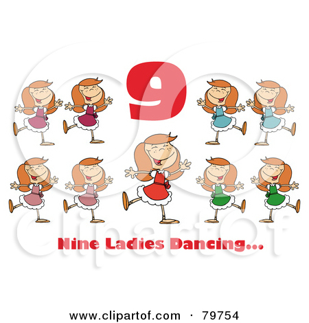 Ladies Dancing Clipart Over Nine Ladies Dancing