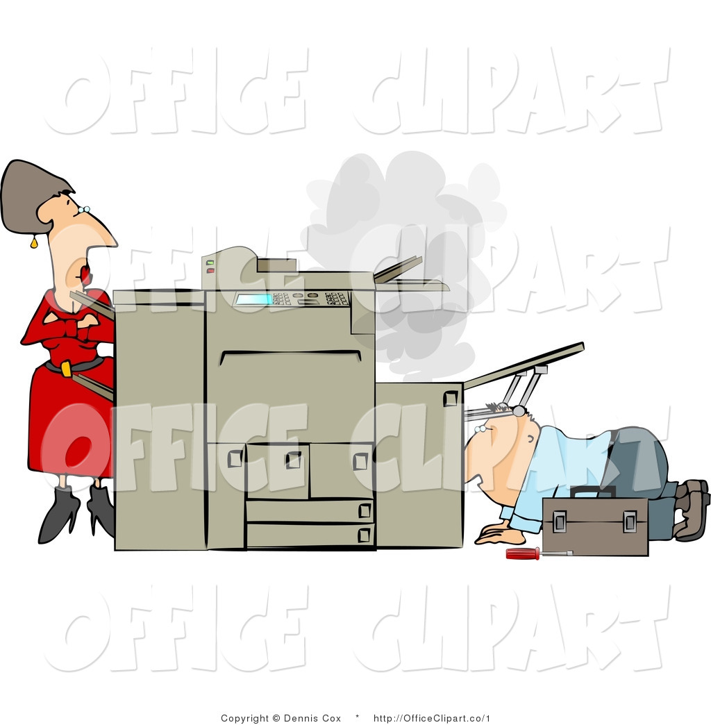 Larger Preview  Vector Clip Art Of An Impatient Secretary Watching A    