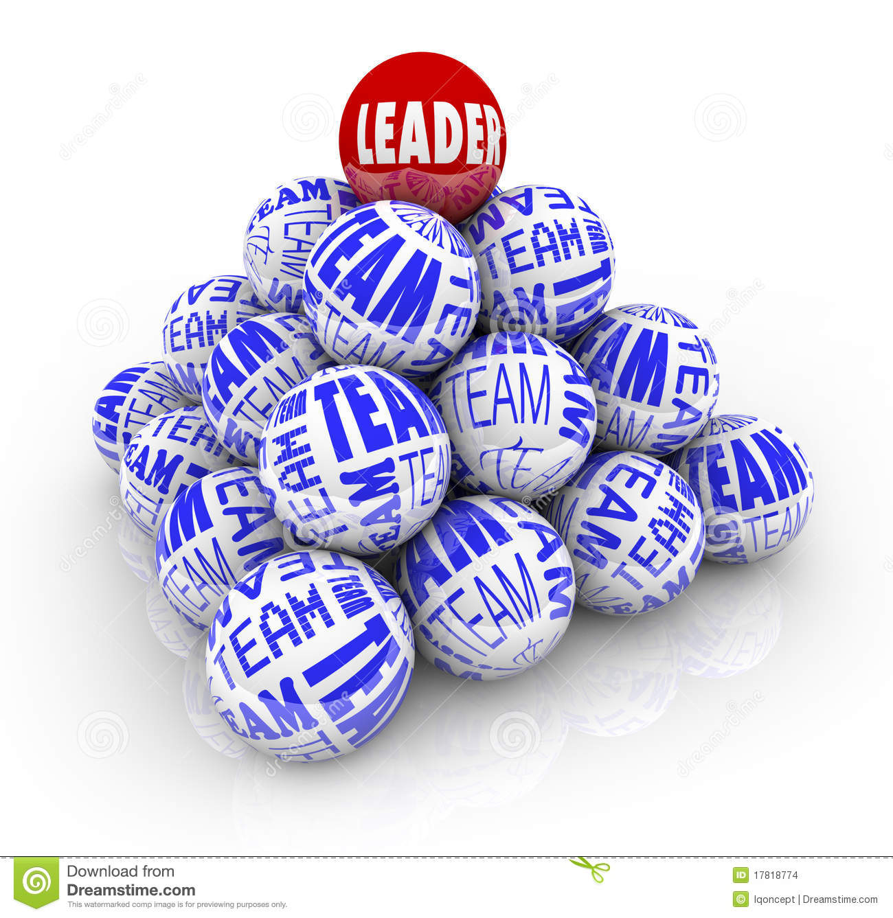 Leader And Team   Balls Forming Pyramid Stock Images   Image  17818774