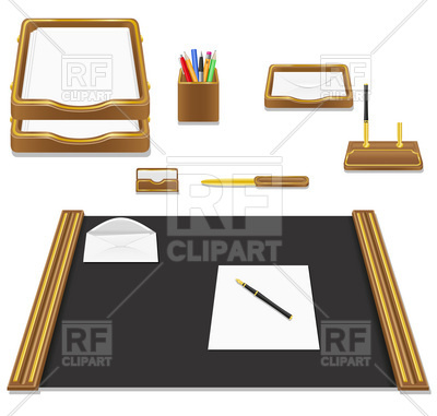 Office   Secretary S Workplace Download Royalty Free Vector Clipart