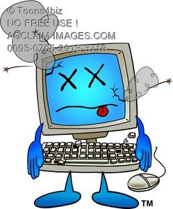 Pictures Dead Computer Clipart   Dead Computer Stock Photography