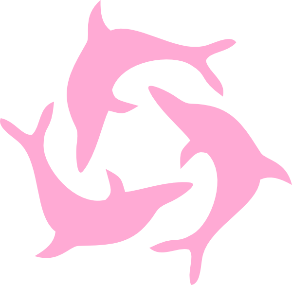 Pink Dolphin Triad Clip Art At Clker Com   Vector Clip Art Online