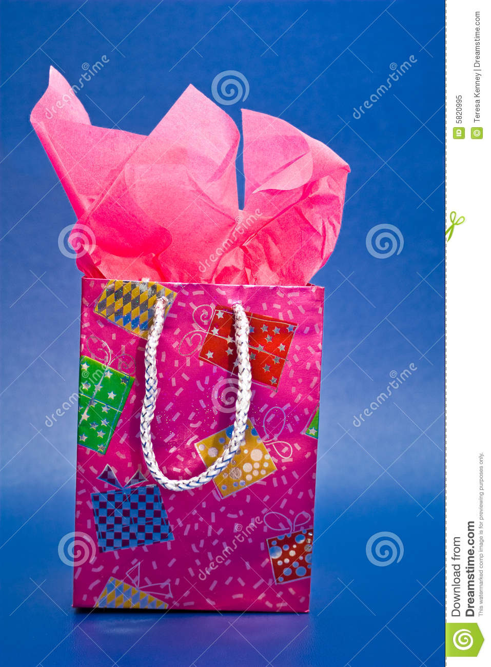 Pink Gift Bag And Paper Royalty Free Stock Photo   Image  5820995
