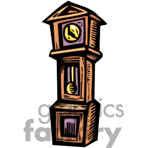 Royalty Free Grandfather Clock Clipart Image Picture Art   382986
