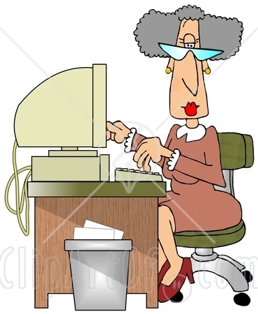 Secretary Clipart Image Secretary At Work In The Office   Auto Design    