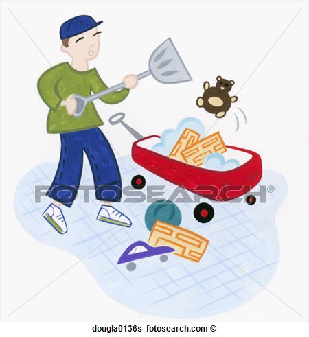 Stock Illustration Of Boy Cleaning Up His Toys Dougla0136s   Search