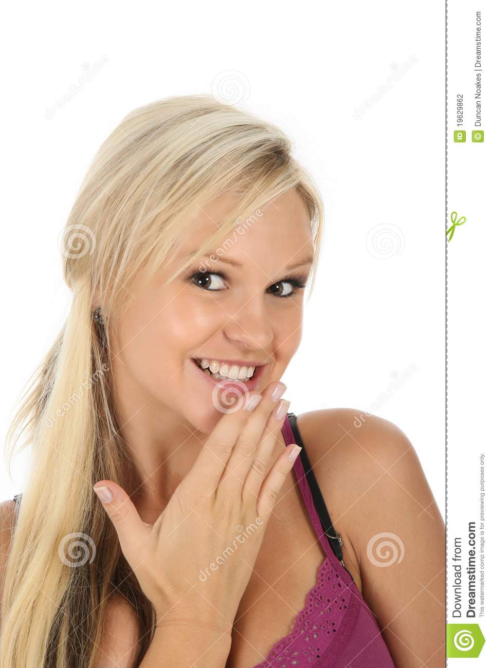 Suprised Pretty Blonde Lady Stock Photography   Image  19629862