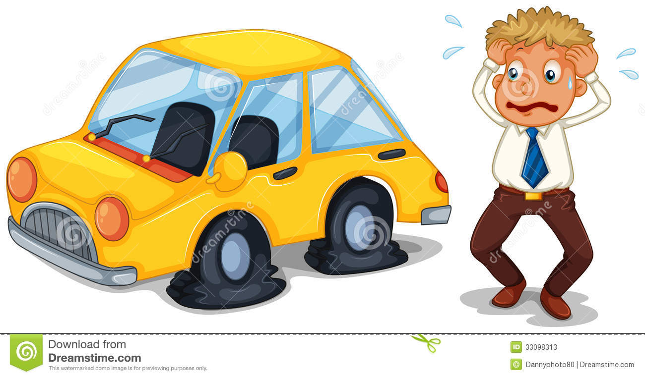 Viewing Gallery For   Flat Tire Clipart