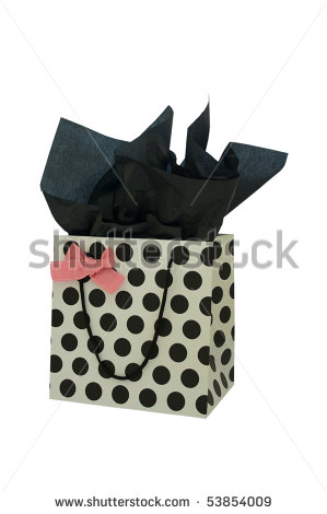 White Tissue Paper In Bag Polka Dot Gift Bag With Tissue