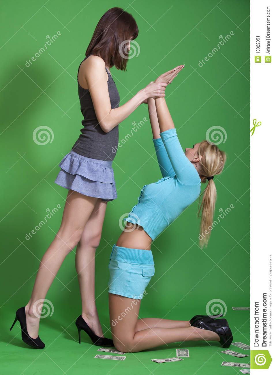 Women Fighting Over Money Stock Image   Image  13822051