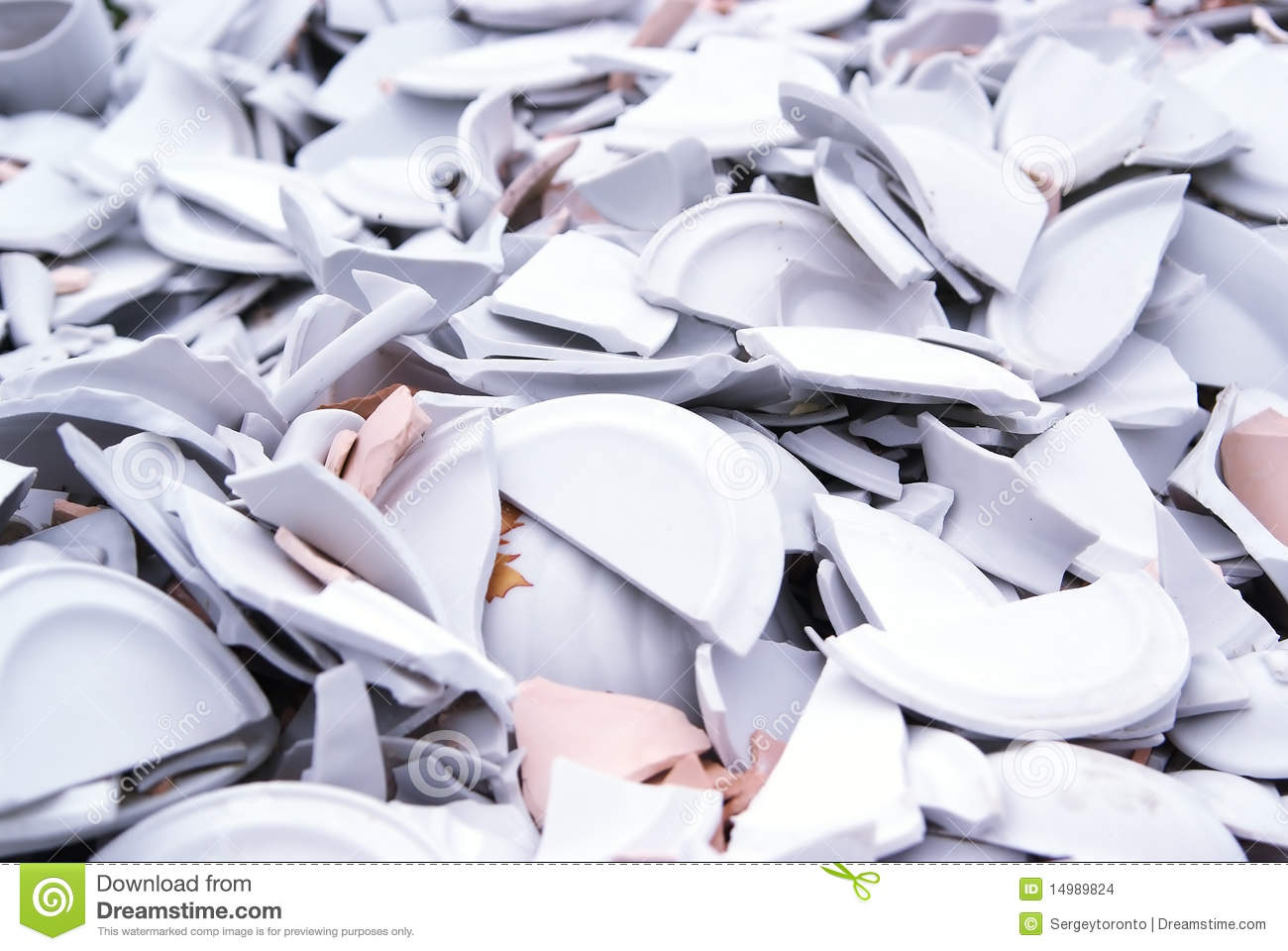 Broken Porcelain Plates And Dishes Stock Images   Image  14989824