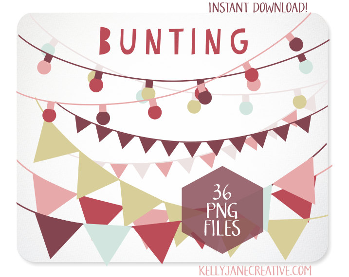 Bunting Clipart   String Of Lights Clipart By Kellyjsorenson