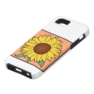 Cartoon Clip Art Garden Summer Sunflower Flower Iphone 5 Case