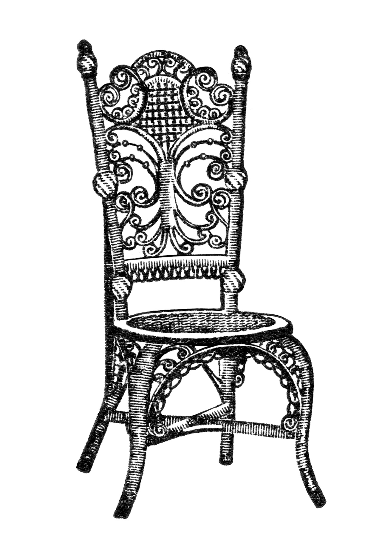 Chair Antique Chair Image Black And White Clip Art Printable