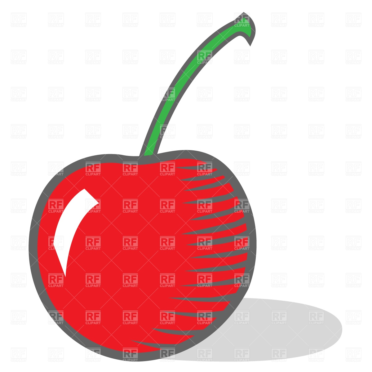 Cherry Clip Art Cherry Berry Vector  Clipart