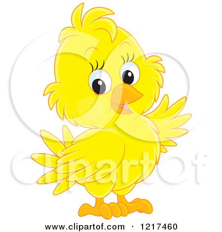 Clipart Of A Cute Yellow Baby Parrot   Royalty Free Vector