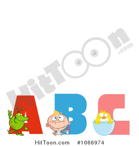 Clipart Visual Alphabet Abc   Royalty Free Vector Illustration