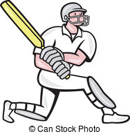 Cricket Player Illustrations And Clipart  714 Cricket Player Royalty