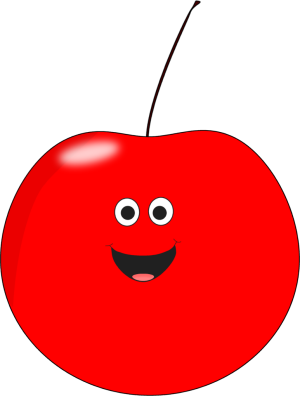 Cute Smiling Cherry Clip Art