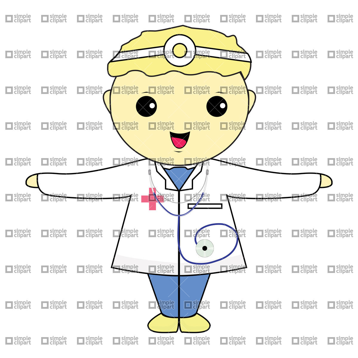     Doctor With Stethoscope Download Royalty Free Vector Clipart  Eps