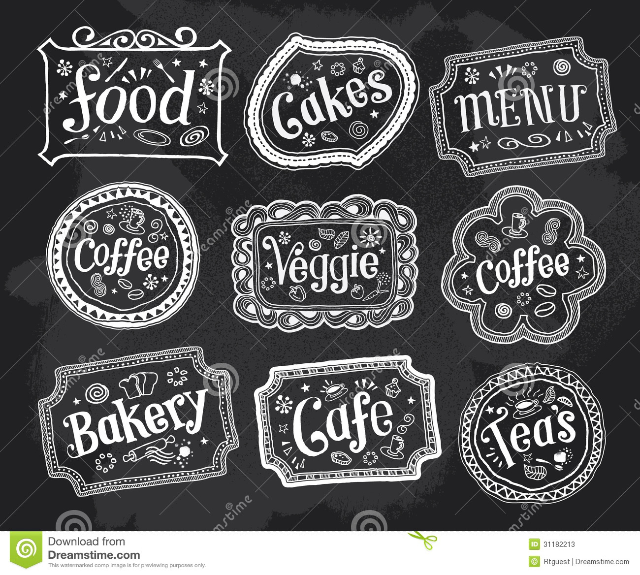      Frame Signs Hand Drawn Doodles Stock Photos   Image  31182213