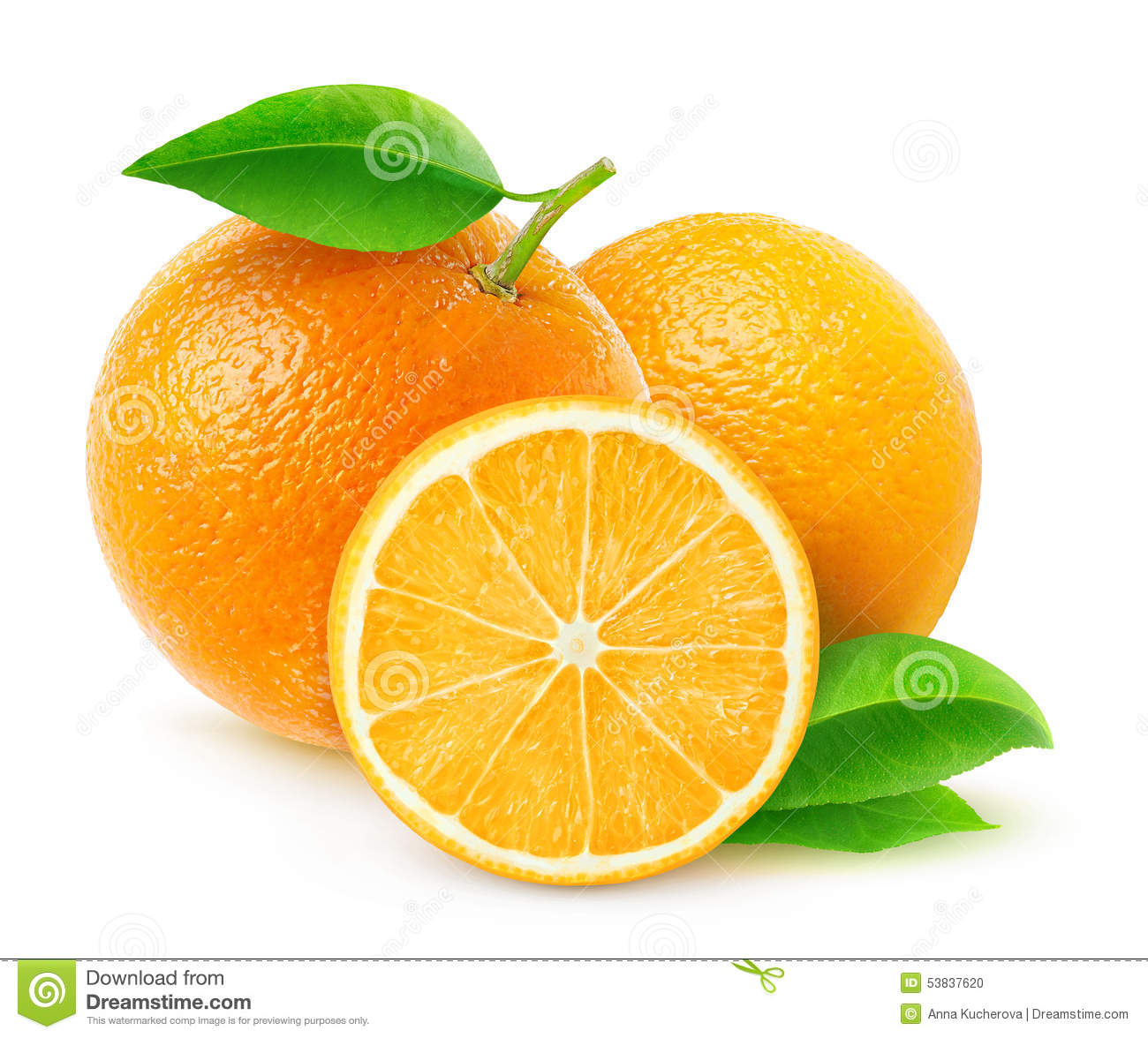 Fresh Oranges Isolated On White
