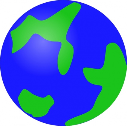 Green Geography Globe Planet Earth Cartoon Round Vector Free