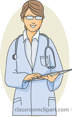 Health   Female Doctor With Stethoscope   Classroom Clipart