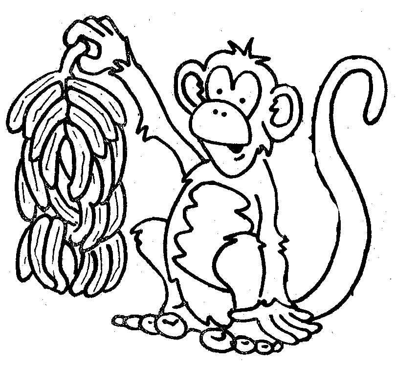 Monkey Clip Art Black And White   Clipart Panda   Free Clipart Images