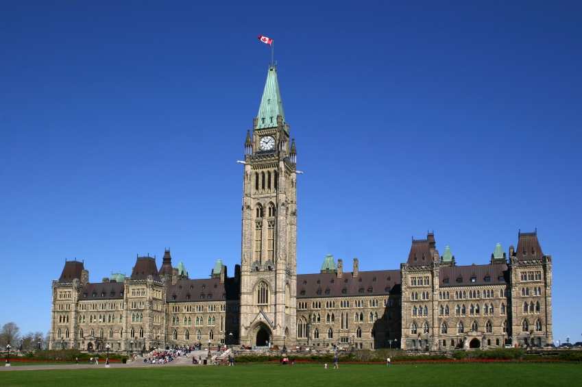Parliament Of Canada During The Tulip Festival