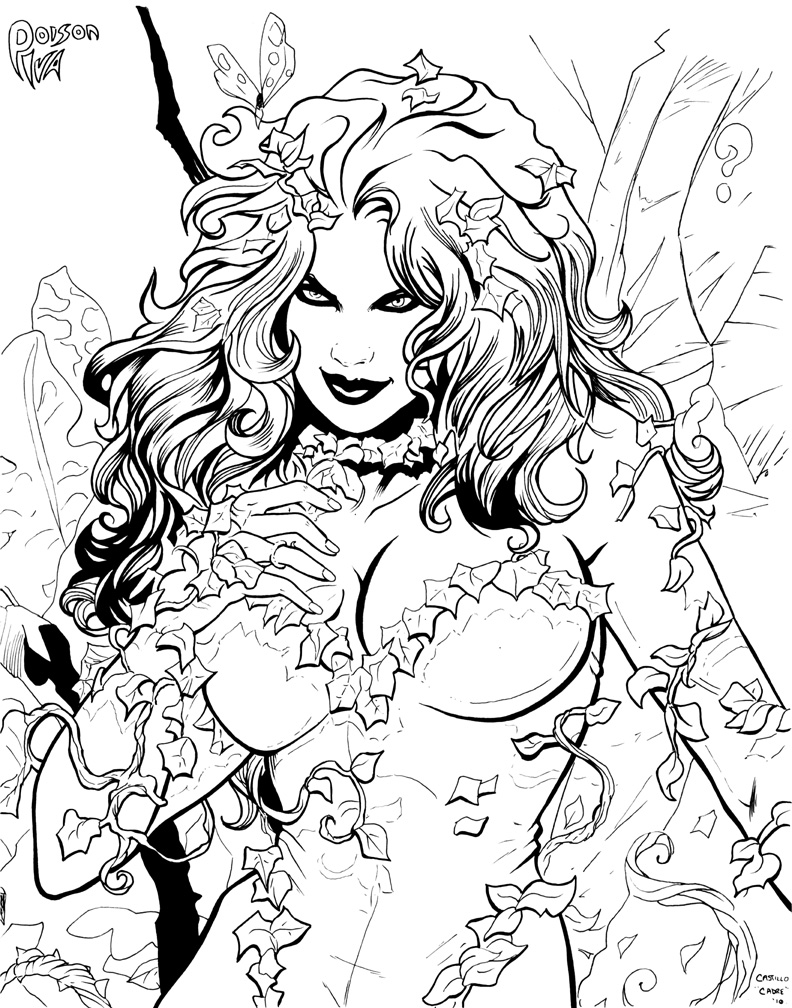 Poison Ivy Bust Inked By Cadre On Deviantart