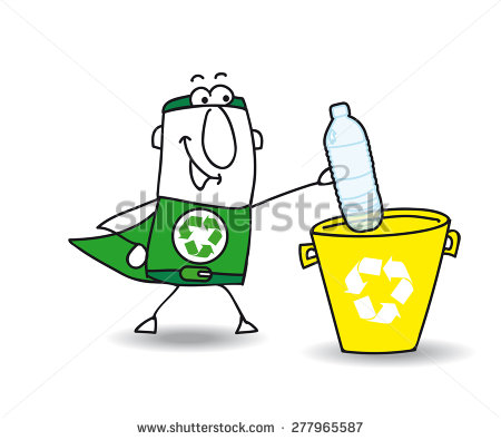 Recycling A Plastic Bottle With Joe Recycle Man The Superhero Clipart