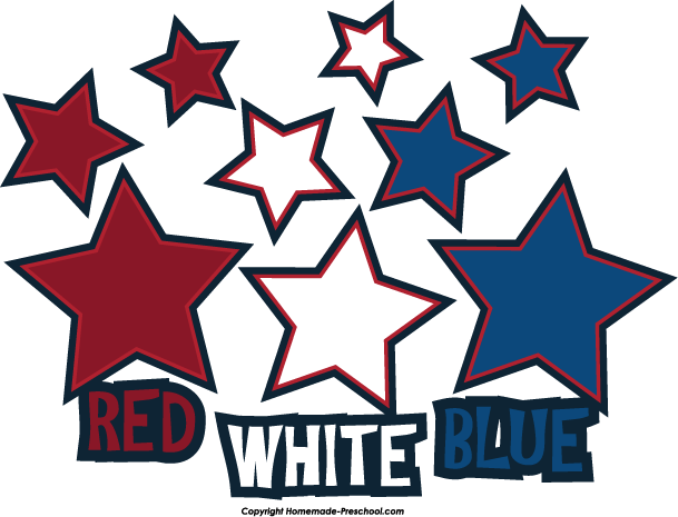 Red White And Blue Fireworks Clipart Red White Blue Stars Png