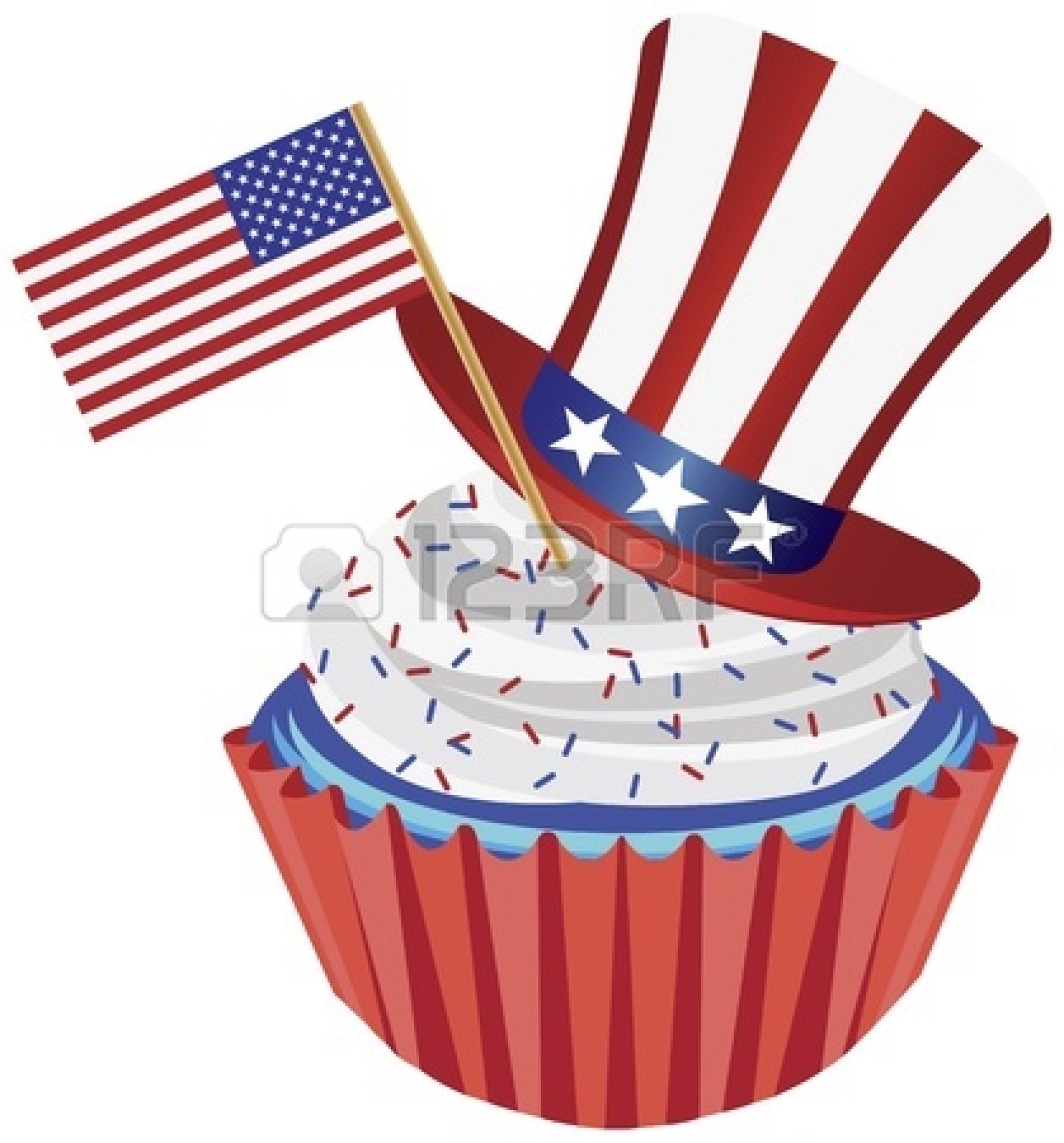 Red White And Blue Fireworks With Flag   Clipart Panda   Free Clipart