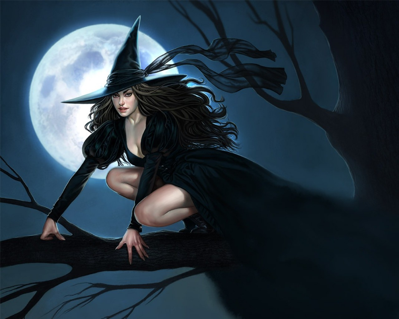 Sexy Halloween Witch   Wallpaper  37595