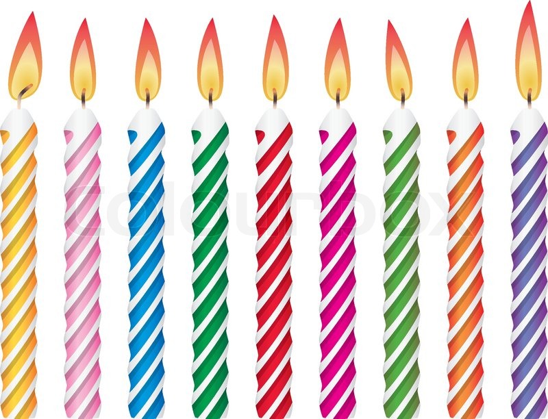 Single Birthday Candle Clipart