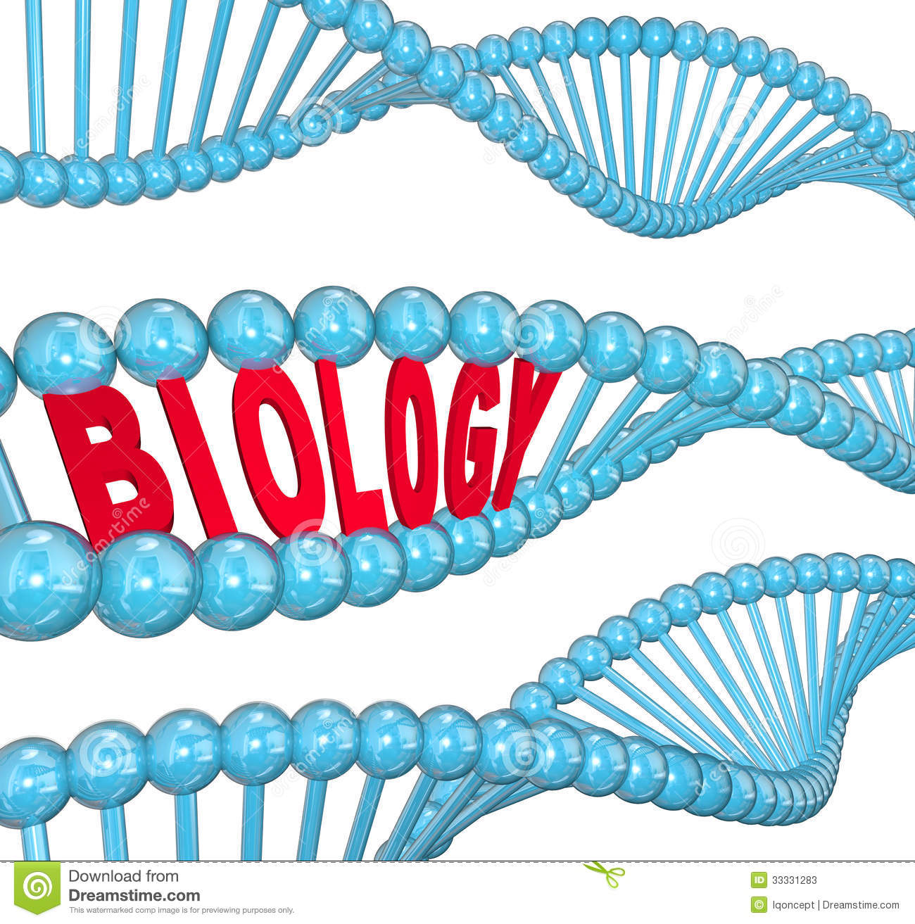 The Word Biology In A Strand Of Dna To Illustrate Learning About