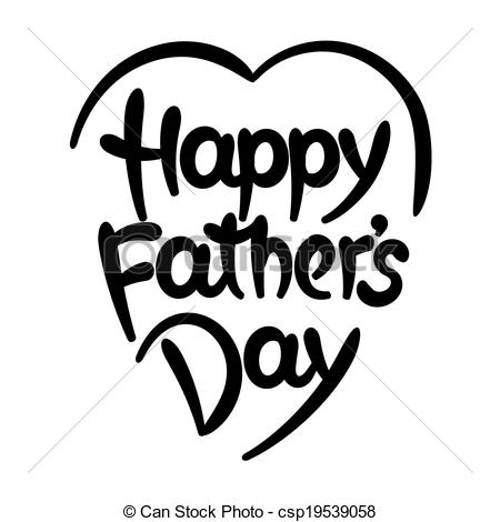 Vector   Happy Father S Day Hand Drawn Lettering   Stock Illustration