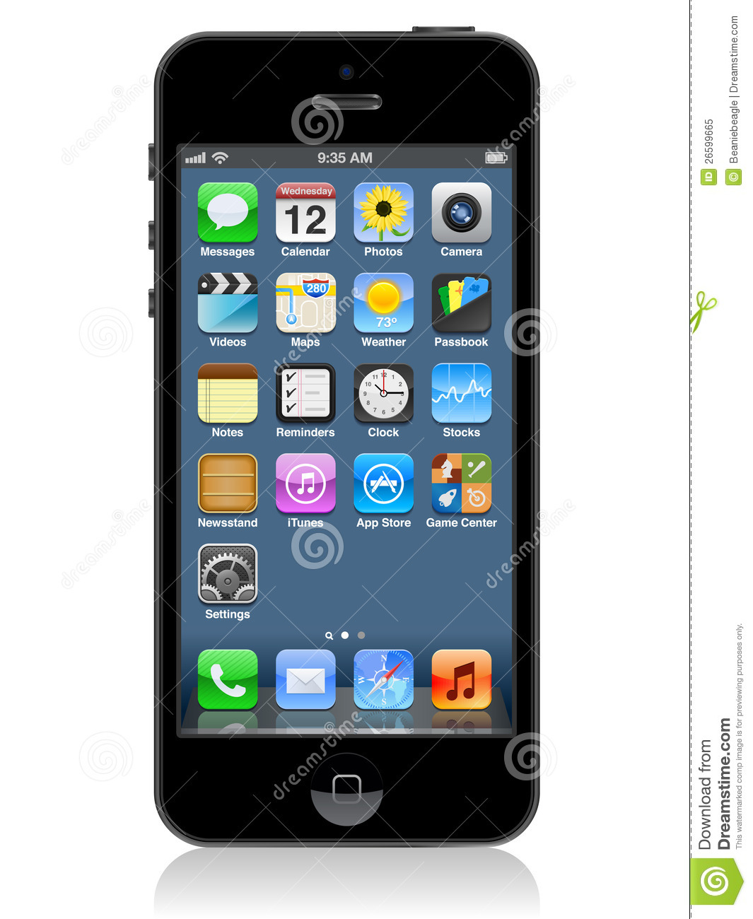 Vector Illustration Of The New Apple Iphone 5 Mr No Pr No 5 9960 196