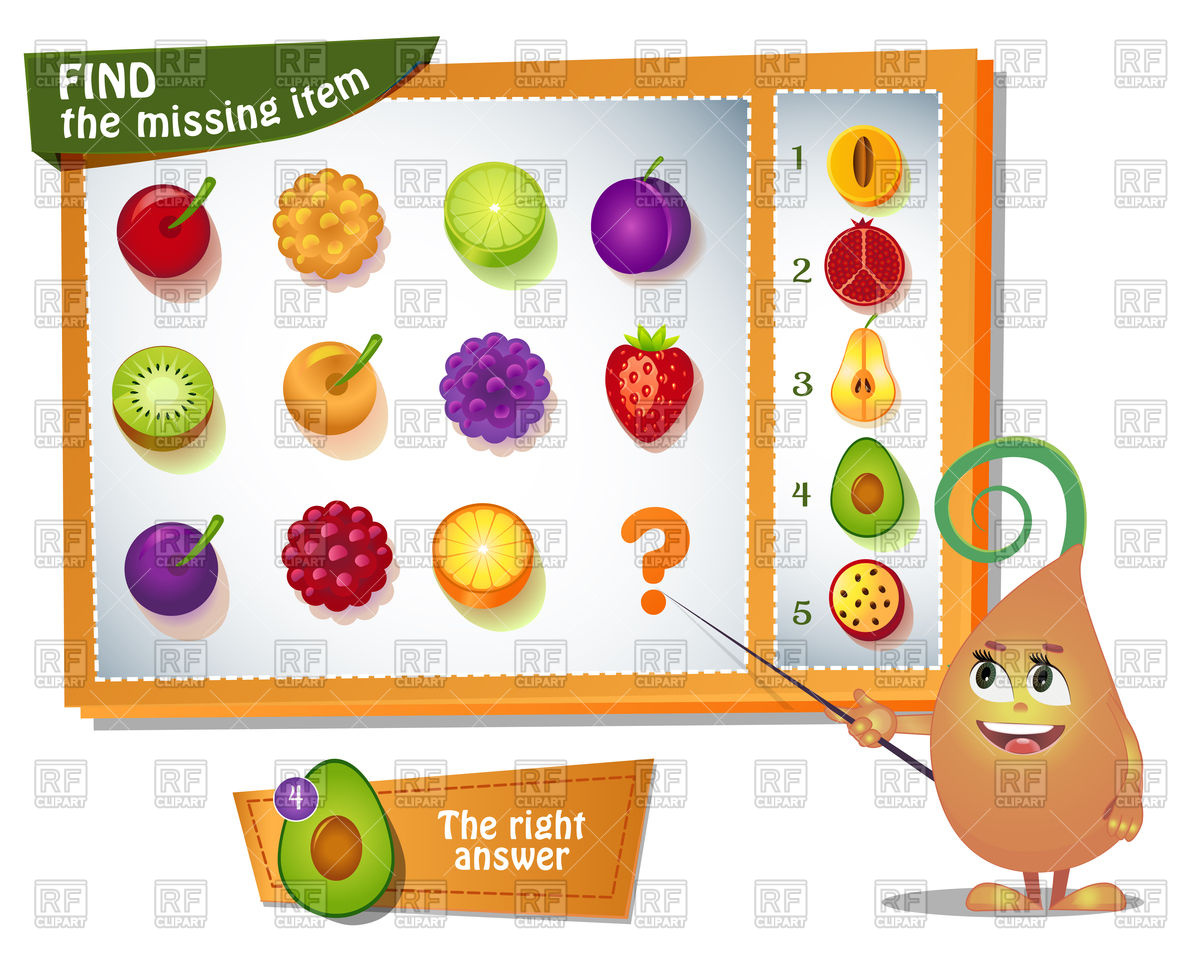 Visual Game For Children  Task  Find The Missing Item 98385 Download    