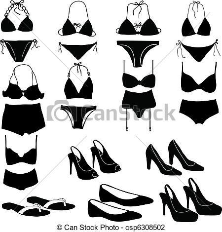 Womens Intimate Clothing Silhouettes Csp6308502   Search Clipart