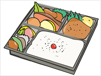 01 Makunouchi Lunch Box   Royalty Free Clip Arts   Food Illustration