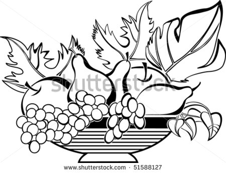 Basket With Fruit Stock Vector Illustration 51588127   Shutterstock