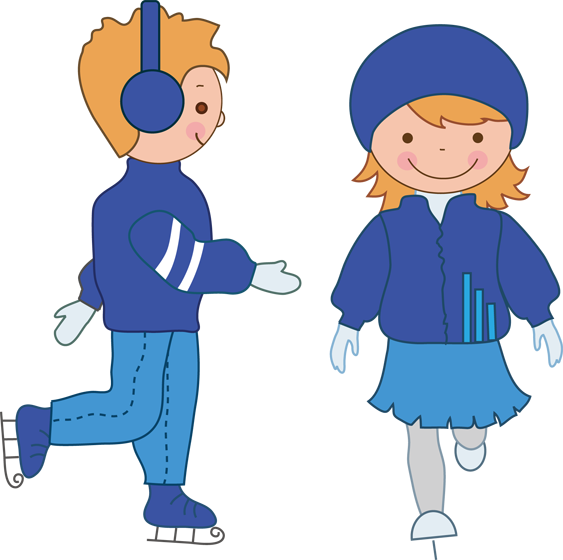 Boy And Girl Ice Skating