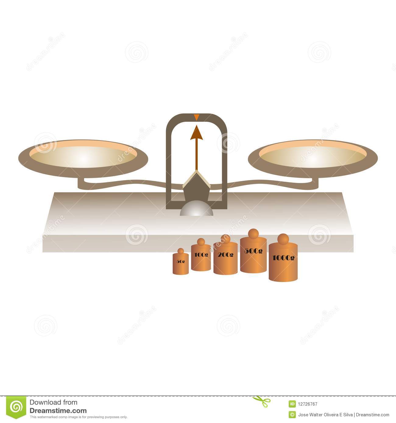 Brown Old Two Pan Balance Royalty Free Stock Photography   Image