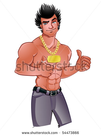 Cliche Muscle Man Stock Vector Illustration 54473866   Shutterstock